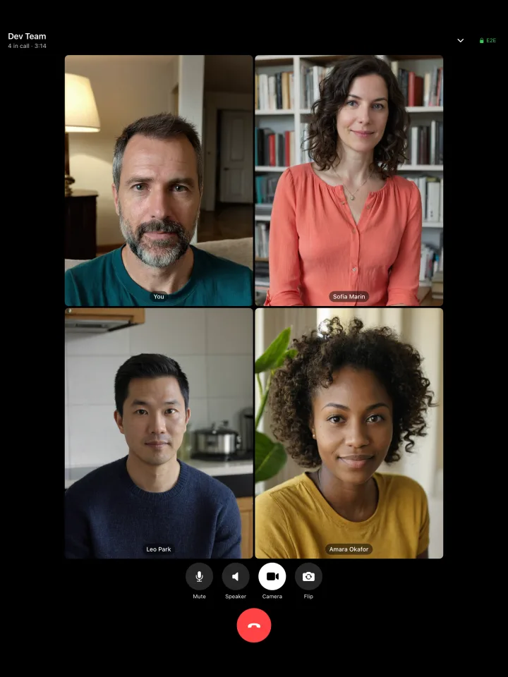 Group video call on iPad
