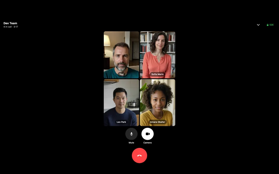 Group video call on the Mac